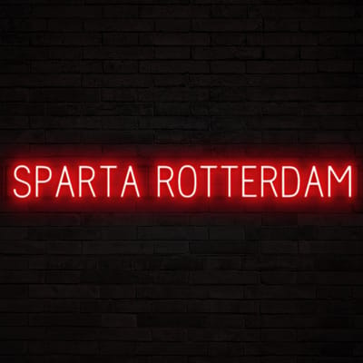 SPARTA ROTTERDAM - Lichtreclame Neon LED bord verlicht | SpellBrite | 155,49 x 16 cm | 6 Dimstanden & 8 Lichtanimaties | Reclamebord neon verlichting