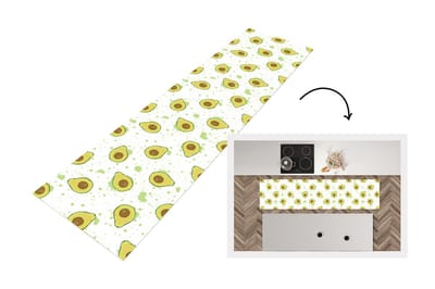 Keukenloper - Loper keuken - Avocado - Patronen - Groen - 200x50 cm - Keukenloper vinyl