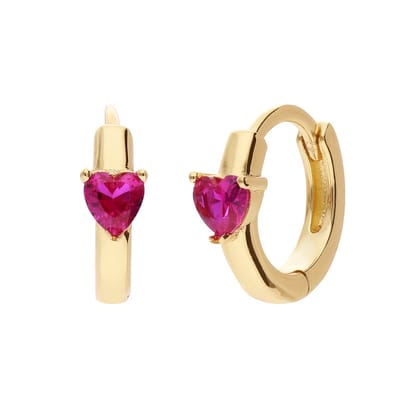 Lucardi Kinder Zilveren kinderoorringen met plating - Oorbellen - 925 Zilver - Zilverkleurig