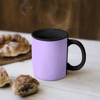 Magische Mok - Foto op Warmte Mokken - Koffiemok - Dream - Paars - Typografisch - Magic Mok - Beker - 350 ML - Theemok - Mok met Tekst