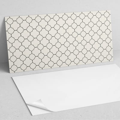 Coloray Wandpanelen Zelfklevend - Bloemenpatroon in gaas. PVC Wandpaneel - 100 cm x 50 cm - Romig Wandbekleding Zelfklevend - 1 stuk - Mozaïeken Wandpanelen Zelfklevend - Wandpaneel Keuken - Wandpanelen Badkamer