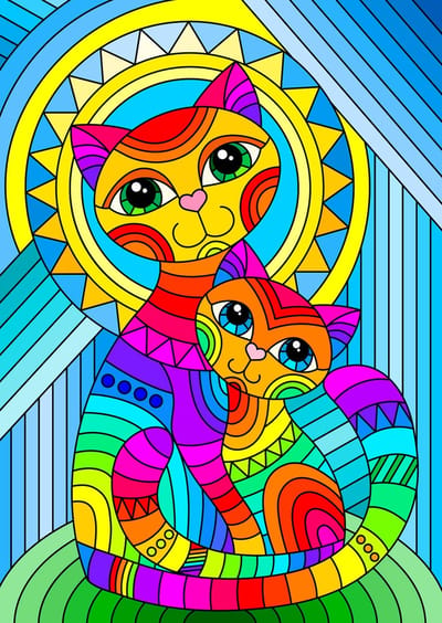 Enjoy Puzzle dieren puzzel Inseparable Cat and Kitten - 1000 stukjes.
