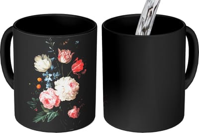 Magische Mok - Foto op Warmte Mokken - Koffiemok - Boeket - Kleurrijk - Klassiek - Magic Mok - Beker - 350 ML - Theemok
