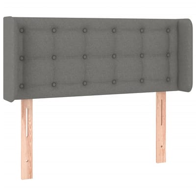 vidaXL - Hoofdbord - LED - 93x16x78/88 - cm - stof - donkergrijs