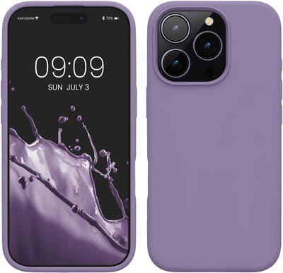 kwmobile telefoonhoesje geschikt voor Apple iPhone 16 Pro - Hoesje met siliconen coating - Smartphone case in violet lila