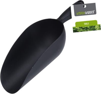Pro Garden Moestuinschep - kunststof - donker grijs - handschep - schepje - 33 cm