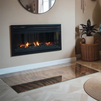 Coloray Vloerplaat Houtkachel - Onderplaat Kachel - 140 cm x 70 cm - Houtkachel Vloerplaat - Bruin Vloerplaat Kachel - Onderplaat - Vloerplaat voor Houtkachel - Vloerplaat Open Haard - Onderplaat Voor Houtkachel