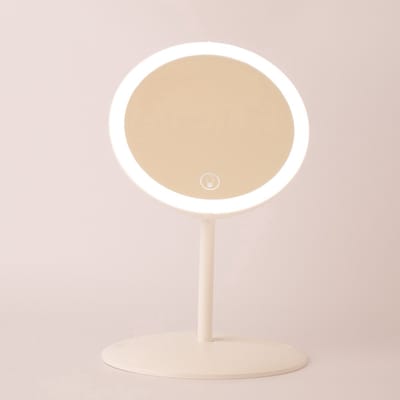 ECTEATOY® LED Make-up Spiegel met Verlichting – 3 Lichtstanden & Dimbaar – Verstelbaar & Oplaadbaar via USB – Compact & Stabiel voor Thuis of Reizen