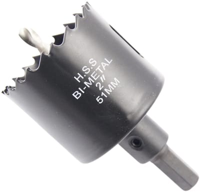 Dailygoods - Crown Saw - Bi-Metal Hole Cutter - Robuust en herbruikbaar - 51 mm - Geschikt voor hout en kunststof - Circular Saw Head