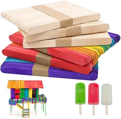 Allecto - Houten stokjes - IJsstokjes - Voor creatieve hobby's - 11,4