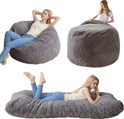 JGS ® Veelzijdig Omschakelbare Zitzak Bed - Van Zitzak naar Comfortabel Bed voor Jong en Oud