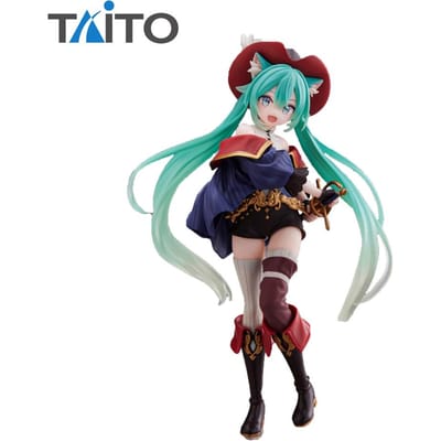 19cm Sexy Acties Anime Miku Hars Figuur Kat Die Schoenen Draagt Sprookjesland Kawaii Meisje Figuur Japanse Poppen Klassiek blue