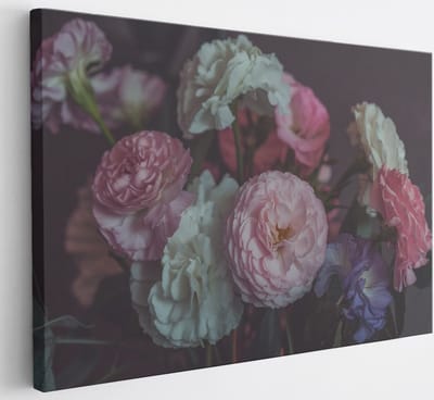 Saammp Canvas Schilderij - boeket - Abstract - 30x20 - Foto op canvas - Wanddecoratie - Muurdecoratie Woonkamer - Slaapkamer decoratie - Canvas Print