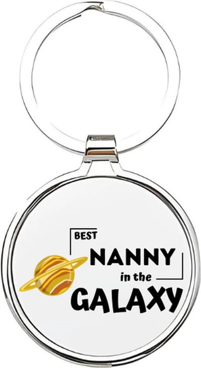 Akyol - best nanny in the galaxy Sleutelhanger - Zorg - de liefste nanny die er is - nanny - oppas - de leukste oppas - oppassen - verzorgen - opvoedingshulp - de liefste oppas - 4 x 7,5 CM