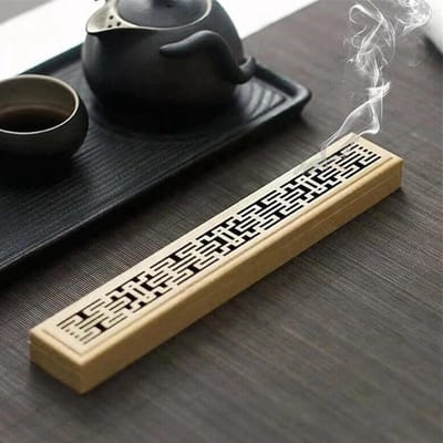 Keramische Wierook Brander Prachtige Deksel Porselein Stok Houder - Stand as Vangbak Doos Brandwerende Laag - Thuis Kantoor Yoga Meditatie