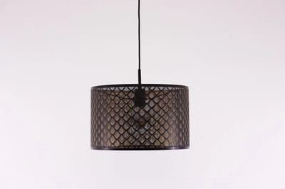 Sfeervolle hanglamp Laser - 40cm - zwart goud opengewerkt