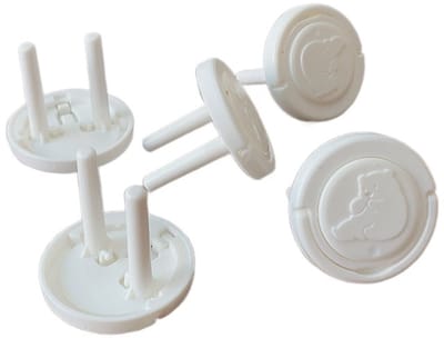 24-delige veiligheidsstopcontactafdekking - Europese standaard push-pull ring stopcontactafdekking - anti-elektrische schok - 3,5 x 3,8 cm - wit