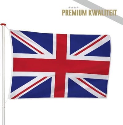 Engelse Vlag Groot Brittannië 100x150cm - Britse vlag - Kwaliteitsvlag - Geschikt voor buiten