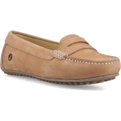 Sperry Tubarao Slip On Nubuck Dames Tan Moccasins Schoenen