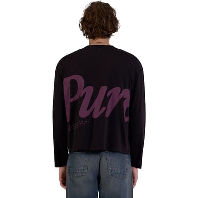 Pure Path T-shirt Longsleeve T Shirt 26030111 96 Dark Brown Mannen Maat - S