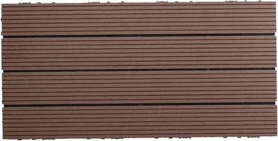 Terrastegels - Vloertegels Buiten - Tuin Decoratie - Kunststof Hout - 60x30 cm - Koffie