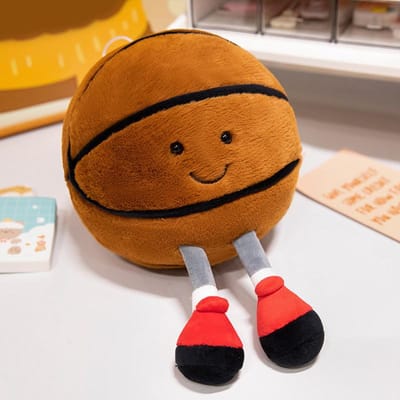 Le même maillot amusant de la star, peluche ours, ballons de basket et de football en peluche, cadeaux pour compétitions sportives, cadeaux d'anniversaire 30cm brown