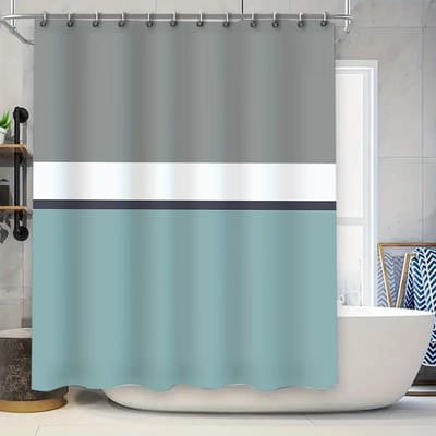 Elegante Douchegordijn Waterdicht Boerderij Badkamer Decoratie Set Moderne Stof Liner Vintage Rustiek Kust Douchegordijn W60H190(CM)-1 Pcs white