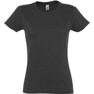 SOLS Dames/Dames Imperial T-shirt (Donkergrijs massief)