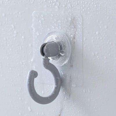 Waledano® Zelfklevende Haken - 360 Graden Draaibaar - Plafondhaken - Wandhaken - Ideaal Voor Badkamer - Keuken - Zonder Boren - Wit
