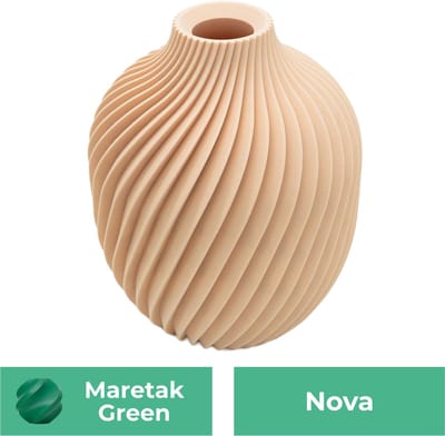 Nova moderne vaas – Decoratieve vaas - Maretak Groen - 3d geprinte vaas – geschikt voor droogbloemen - 20CM
