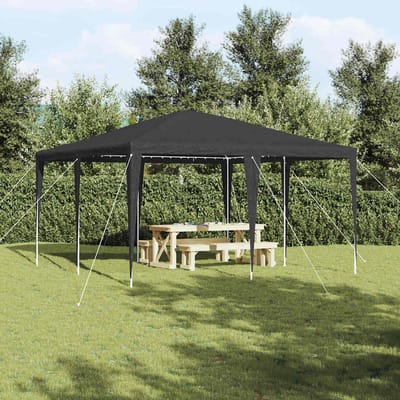 vidaXL - Partytent - Antraciet - 400 - x - 400 - x - 266 - cm - Polyethyleen - en - Staal