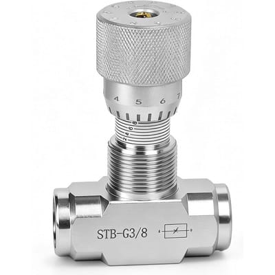 Hydraulische Stroomregelklep STB G3 8 3 8 Inch L08 Schroefdraad M14 Connector Bidirectionele Restrictieklep voor 1 2 Ton Mini