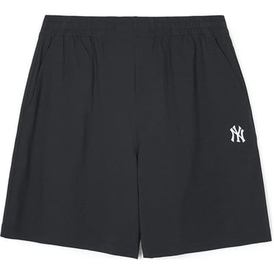 MLB New York Yankees Couleur Unie Jambe Large Taille Élastique Short Décontracté Short Unisexe Noir 3ASPB0943-50BKS M black