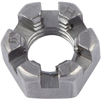 Wurth - DIN 937 staal blank fijne draad - Kroonmoer, laag model met fijne draad DIN 937, staal, 17H/22H, blank - x 100 st