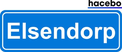 Hacebo - Plaatsnaam Sticker - 29x10 CM - Elsendorp sticker - Verkeersborden sticker - grappige cadeaus - Elsendorp
