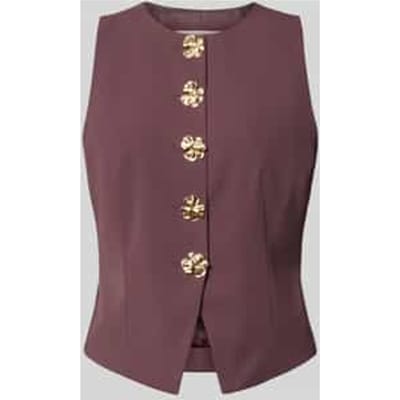 Bodywarmer met ronde hals en knoopsluiting