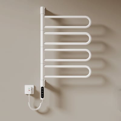 EMKE Elektrische Handdoekradiator - Draaibaar - Slimme Thermostaat & APP - 120W - 78x43cm - Badkamer Handdoekdroger