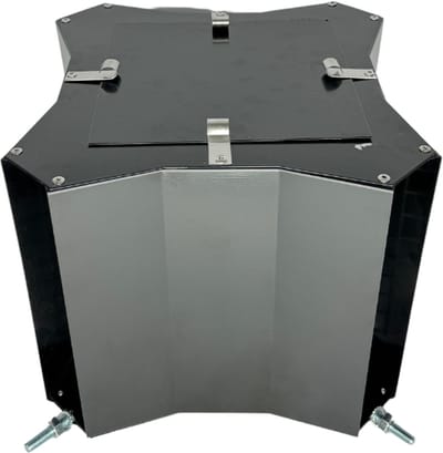 Firemate - Universele Regenkap - ø120-260mm - Aluzink zwart - Veegluik en Gaas