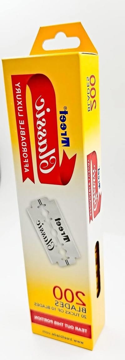 Scheermesjes - Scheerbladen - Glad Scheren - Klassiek Dubbelzijdig - 200 Stuks - Zilver