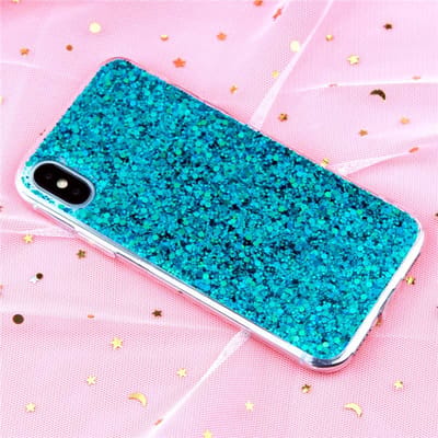 Coque de téléphone à paillettes pour iPhone 13 12 11 14 15 Pro Max Luxe Souple Époxy Cristal Coque Pour iPhone XR XS 7 8 Plus SE Paillettes Funda For iPhone 13 Mini