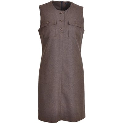River Woods Slvs Dress Chestpocket Brown Maat: 34 | Mini Jurken Outlet | Dames | Bruin