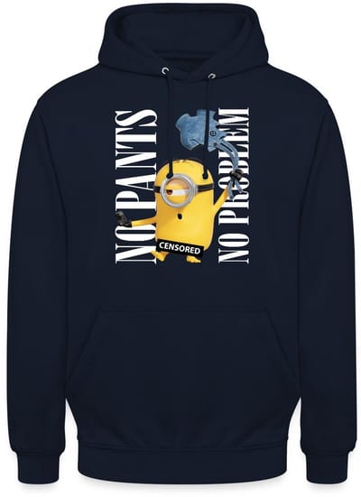 Minions Censored No Pants No Problem Hoodie Unisex