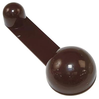 Zelfklevende deurstopper voor doorgangsdeuren | 40 mm | bruine kunststof | maximale deurdikte 45 mm