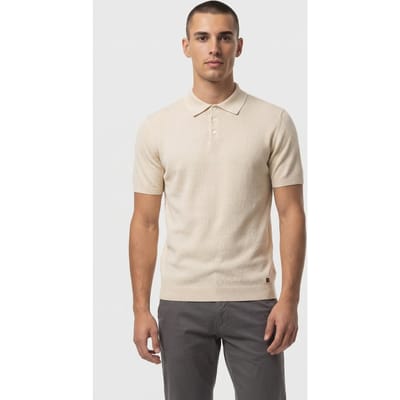 No Excess Pullover Short Sleeve Polo Button Solid Offwhite Größe: XL | Poloshirts Outlet | Herren | Weiß