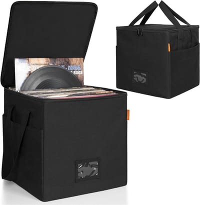 HEZIVO® Platenkoffer - Vinyl LP Koffer - Opbergdoos Vinyl - Voor 60 Platen