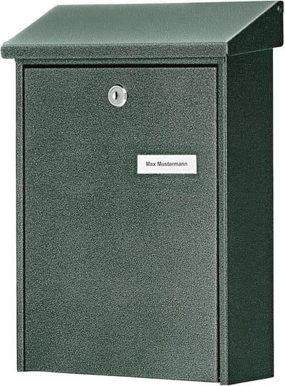 Daily brievenbus met naamplaatje, opklapbaar regendak, DIN B5-inworp-formaat, verzinkt staal