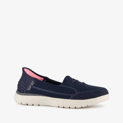 Skechers Slip-ins: On The Go Flex dames instappers blauw - Maat 36 - Extra comfort - Memory Foam