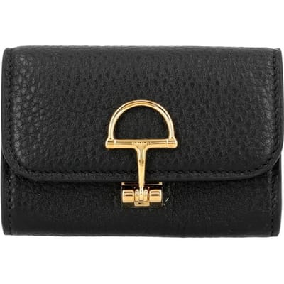 Gucci Soft Bit Half Bit Kaarthouder Portemonnee 828148 Aaeao 1000 828148 AAEAO 1000 black
