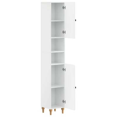 vidaXL - Badkamerkast - met - Open - Plank - ALKMAAR - Hoogglans - Wit
