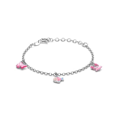 Zilveren armband zeedieren 13 + 3 cm 1341859